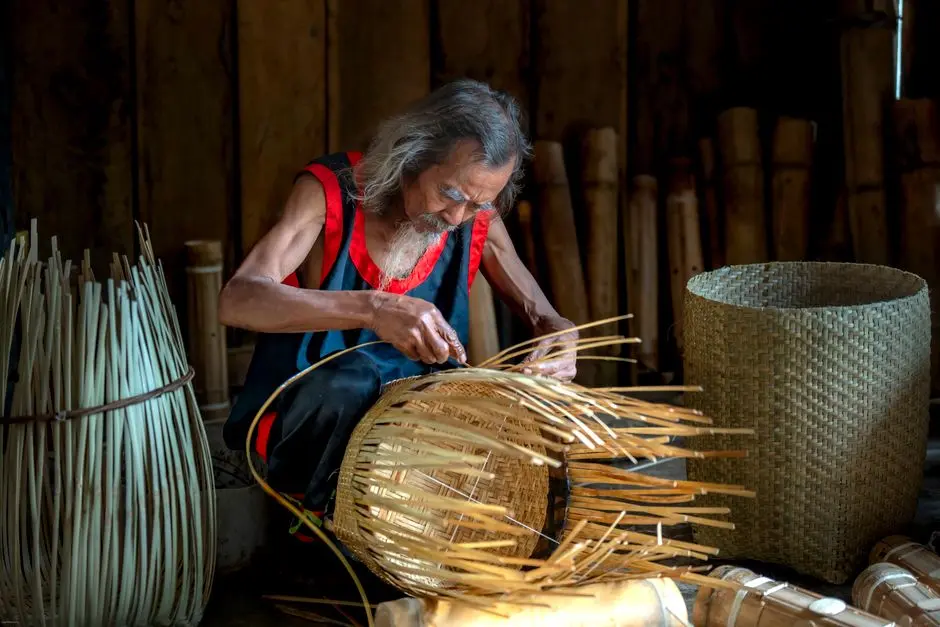 Kerajinan anyaman bambu pemula